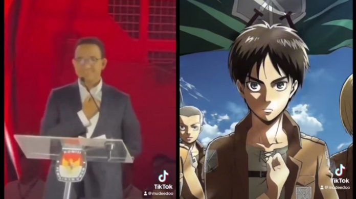 Anies Baswedan Peragakan Salute Ala Attack on Titan, Cari Perhatian Wibu?