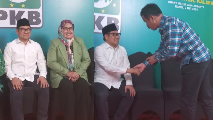 Wali Kota Batam sekaligus Kepala BP Batam, Muhammad Rudi bersama dengan Wakil Gubernur Kepri, Marlin Agustina Rudi sudah bertemu dengan Ketua Umum DPP Partai Kebangkitan Bangsa (PKB), Muhaimin Iskandar. Tahapan perkenalan ini adalah salah satu tahapan penjaringan di DPP PKB. (Roma Uly Sianturi)