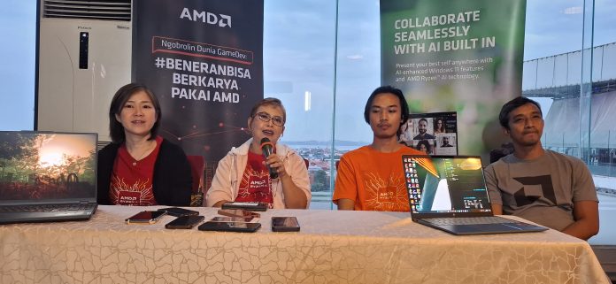 Advanced Micro Devices (AMD) mengadakan acara Community Gathering di Hotel Sahid, Kota Batam, Provinsi Kepulauan Riau (Kepri), Jumat (14/6/2024). Mengangkat tema #Beneran Bisa Berkarya Pakai AMD. (Roma Uly Sianturi)