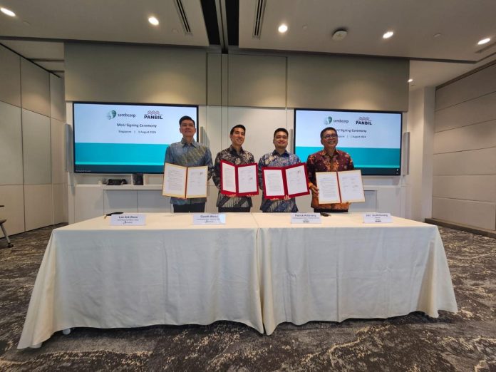 Kembangkan industri rendah karbon, Sembcorp Industries, melalui anak perusahaannya Sembcorp Development melakukan penandatanganan Nota Kesepahaman (MOU). MoU dilakukan dengan dua anak perusahaan Panbil Group. (ISTIMEWA)