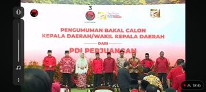 PDI Perjuangan resmi mengusung bakal pasangan calon Gubernur Kepri Muhammad Rudi, dan Aunur Rafiq di Pilkada Provinsi Kepulauan Riau (Kepri). Keputusan dukungan ini disampikan langsung oleh Sekjen PDIP Hasto dalam siaran langsung di Youtube Resmi PDIP, Kamis (22/8/2024). (IST)