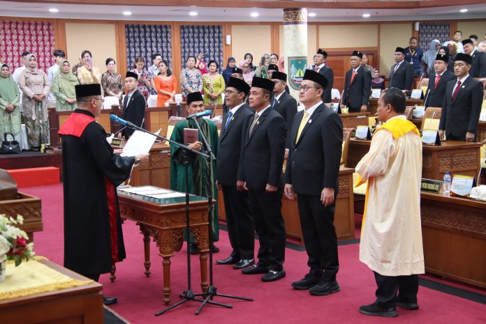 Paripurna Pengucapan Sumpah/Janji Pimpinan Defenitif DPRD Masa Bakti 2024-2029, Rabu (25/9/2024) Yunus Muda terlihat tidak hadir. (IST)