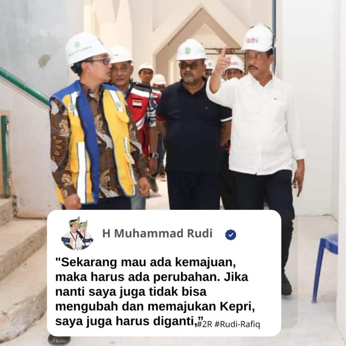 Calon Gubernur Kepulauan Riau nomor urut 2 H Muhammad Rudi (HMR), terbiasa bekerja dengan target. Begitu juga jika nanti terpilih sebagai Gubernur Kepri periode 2025-2030. (IST)