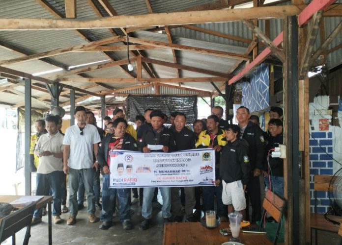 Sahabat Ojol Tanjungpinang menyatakan sikapnya mendukung pasangan nomor urut 2. (IST)
