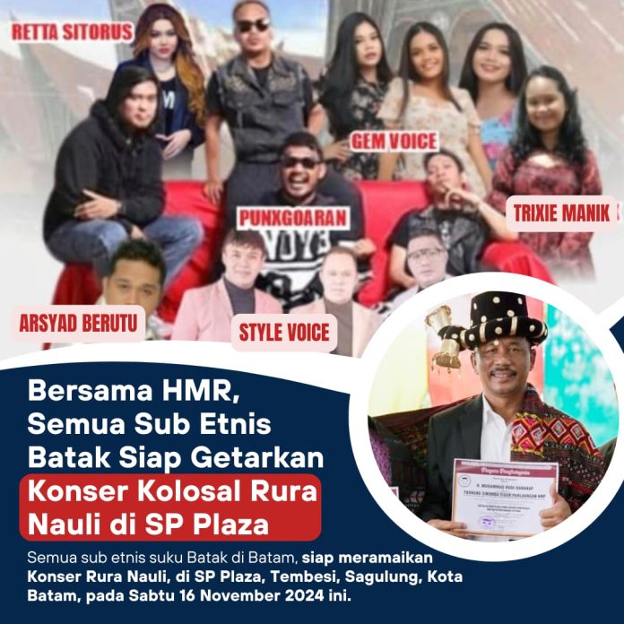Bersama Rudi, Semua Sub Etnis Batak Siap Getarkan Konser Kolosal Rura Nauli di SP Plaza. (Ist)