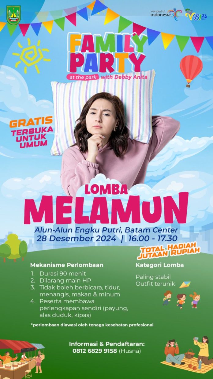 Dinas Kebudayaan dan Pariwisata (Disbudpar) Kota Batam menggelar lomba melamun yang pertama kali diadakan di Kota Batam, Kepulauan Riau. (Ist)