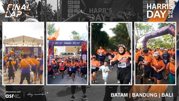 Ruas jalan Bandung, Bali, dan Batam tampak meriah pada saat Harris Day Final Lap 2024, Minggu (8/12/2024). (Istimewa)