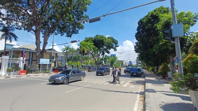 Dishub Kota Batam telah memasang Pelican Crossing di depan Kantor Wali Kota Batam, yang bersebelahan dengan gedung DPRD Kota Batam. (uly)