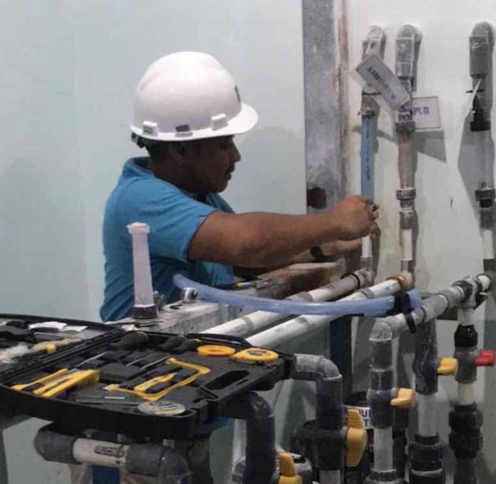 BU SPAM menghentikan sementara, commissioning Instalasi Pengolahan Air (IPA) atau Water Treatment Plan (WTP) Duriangkang 5 dengan kapasitas 500 lpd. (Humas BP Batam)
