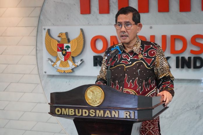 Wakil Ketua Ombudsman RI Bobby Hamzar Rafinus secara daring membacakan rekomendasi kepada BP Batam perihal polemik legalitas lahan Tembesi Tower, Kota Batam, Provinsi Kepri. (Istimewa)