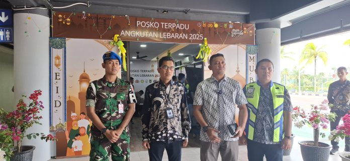 Posko terpadu angkutan lebaran 2025 di Bandara Hang Nadim mulai dibuka, Jumat (21/3/2025). Dimulai hari ini hingga Rabu (9/4/2025) mendatang. (uly)