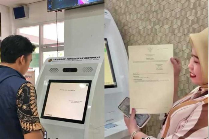 Kementerian ATR/BPN menyediakan mesin pencetak sertifikat elektronik di 83 kantor pertanahan di Indonesia, salah satunya Kota Batam, Kepri. (Istimewa)