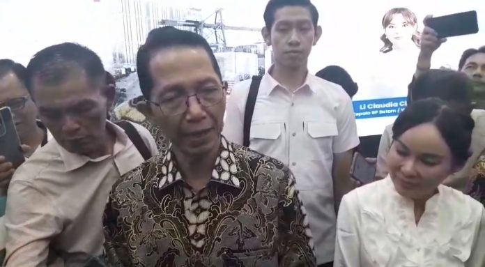 Kepala Badan Pengusahaan (BP) Batam, Amsakar Achmad menggelar menampung keluhan sejumlah pengusaha di Kota Batam, Kepri, Rabu (16/4/2025). (uly)