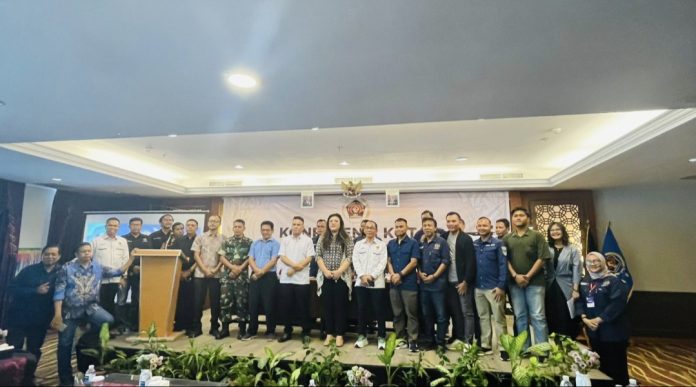 Deputi Bidang Pelayanan Umum BP Batam, Ariastuty Sirait hadiri Konferkot Ke - I PWI Batam di King's Hotel, Kota Batam, Minggu (27/4/2025). (uly)