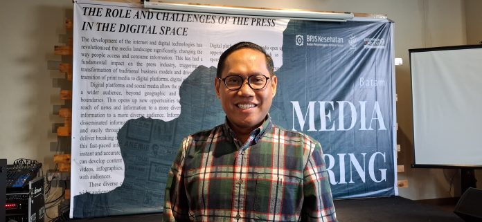 Deputi Direksi BPJS Kesehatan Kedeputian Wilayah II, Oktovianus Ramba mengatakan kepesertaan JKN 4 kabupaten di Kepri mencapai 98 persen. (uly)