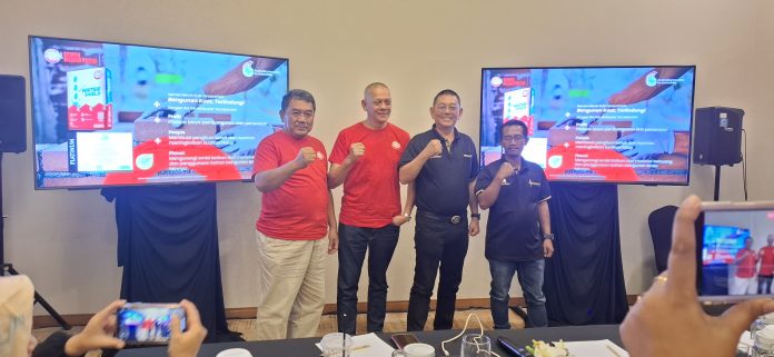 Semen Merah Putih kenalkan produk unggulannya, FLEXIPLUS. Semen hidraulis ramah lingkungan menggantikan hampir seluruh semen berbasis OPC. (uly)