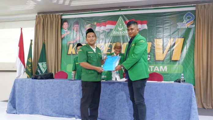 Muhammad Kamal Yusuf terpilih sebagai Ketua Pimpinan Cabang (PC) Gerakan Pemuda Ansor Batam periode 2025—2029 dalam konferensi cabang ke-Vl. (Istimewa)