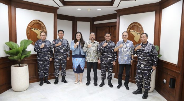 BP Batam menerima kunker dan silaturahmi Wakil Komandan Pushidrosal Laksamana Muda TNI, Bambang Irawan di Gedung Bida Utama, Rabu (18/6/2025). (Humas BP Batam)