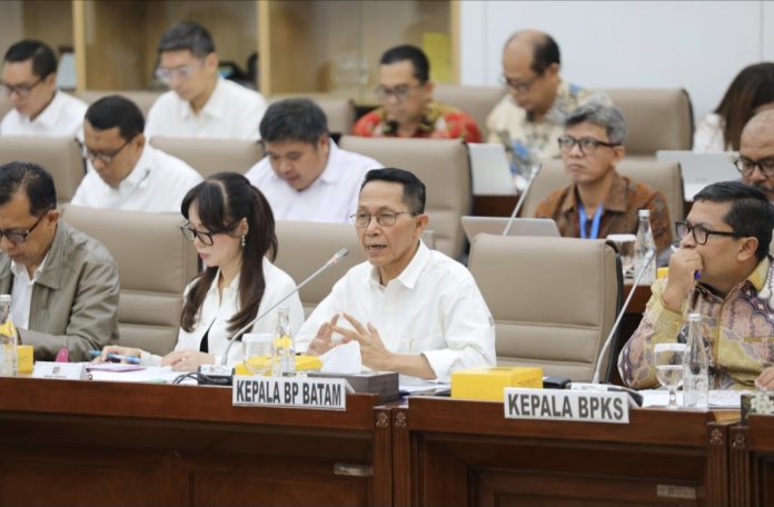 BP Batam menghadiri Rapat Dengar Pendapat dengan Komisi VI DPR RI di Gedung Nusantara I, Jakarta, Rabu (9/7/2025). (Humas BP Batam)