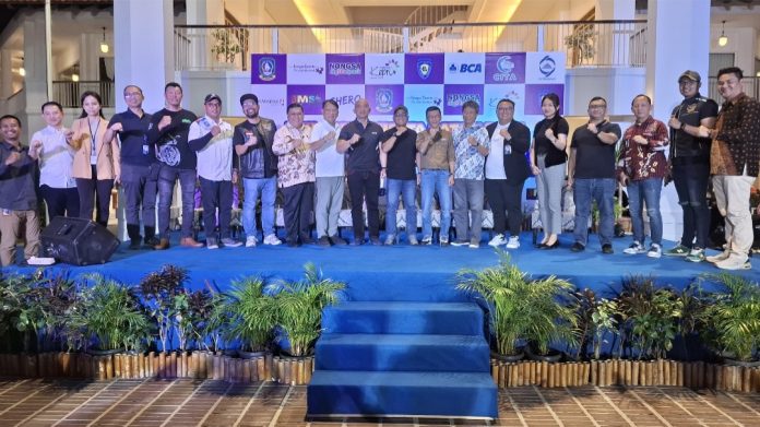Konferensi pers di Boardwalk Nongsa Point Marina & Resort (NPM), Nongsa, Kota Batam, Jumat (12/9/2025) malam. (uly)