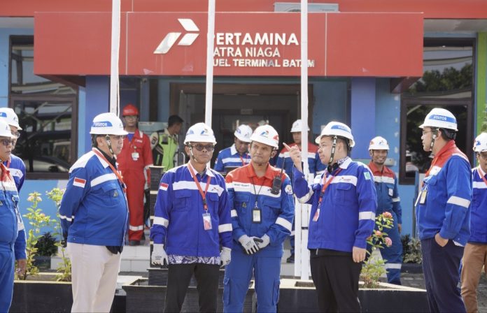 Kunker Direktur Keuangan Pertamina Patra Niaga, Mega Satria, ke Fuel Terminal Batam dan AFT Hang Nadim, Rabu-Kamis (10-11/9/2025). (Istimewa)