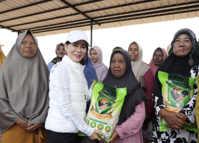 Wakil Kepala BP Batam, Li Claudia Chandra, melakukan kunjungan kerja ke Kawasan Rempang Eco City, Tanjung Banun, Sabtu (20/9/2025). (Humas BP Batam)