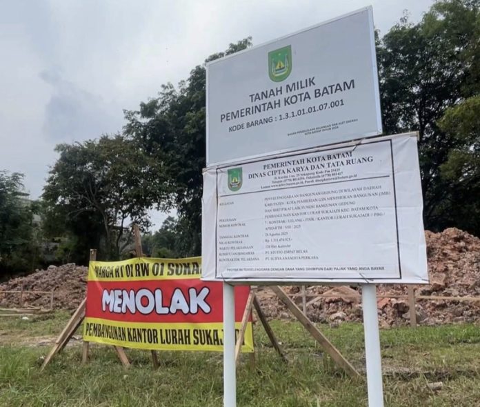 Sejumlah warga Perumahan Sukajadi menolak rencana pembangunan Kantor Lurah Sukajadi di atas Fasum yang berada di lingkungan perumahan. (Istimewa)