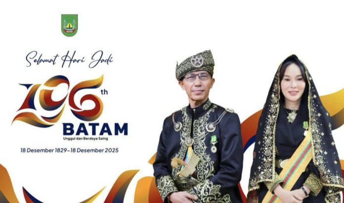Pemko Batam meluncurkan logo HJB ke-196 sebagai penanda dimulainya rangkaian peringatan hari bersejarah bagi Kota Batam. (Diskominfo Batam)