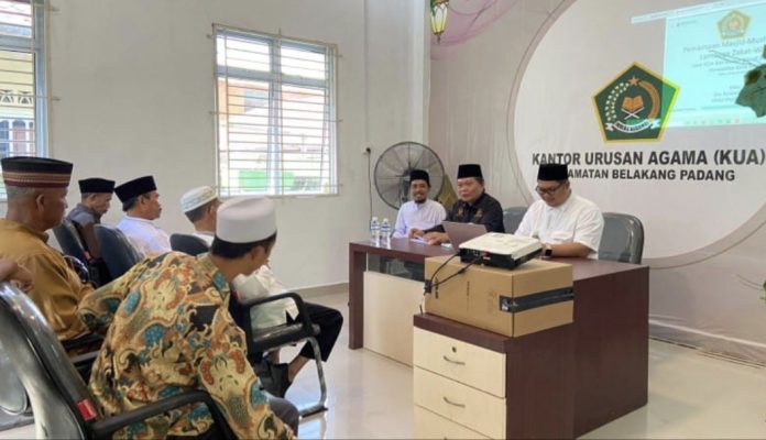 BWI Batam gelar sosialisasi wakaf di Kantor KUA Kecamatan Belakang Padang, Kota Batam, Provinsi Kepulauan Riau (Kepri). (Istimewa)