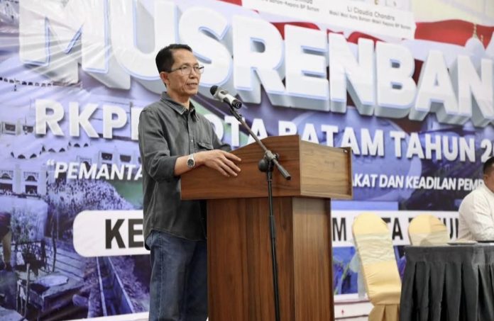 Wali Kota Batam, Amsakar Achmad membuka Musrenbang tingkat Kecamatan Batam Kota yang digelar di Graha Pena Hall, Batam Centre, Kota Batam, Provinsi Kepri, Senin (26/1/2026). (Ist)