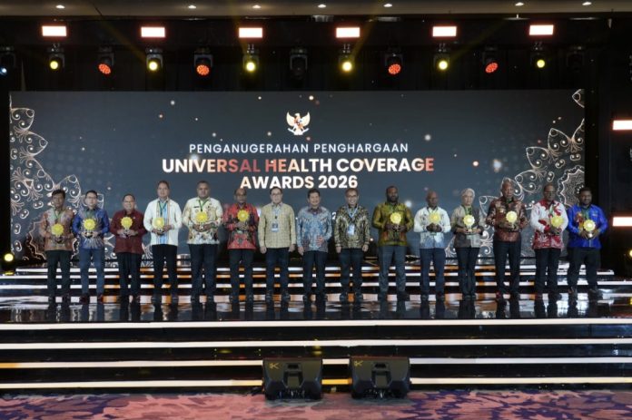 Sebanyak 31 pemerintah provinsi serta 397 pemerintah kabupaten dan kota menerima penghargaan pada ajang Universal Health Coverage (UHC) Awards Tahun 2026. (Istimewa)