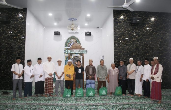 Kemenag bersama Baznas Tanjung Pinang serukan zakat, infaq dan wakaf dari Masjid Al-Muhajirin saat salat subuh berjamaah, Minggu (1/3/2026). (Istimewa)