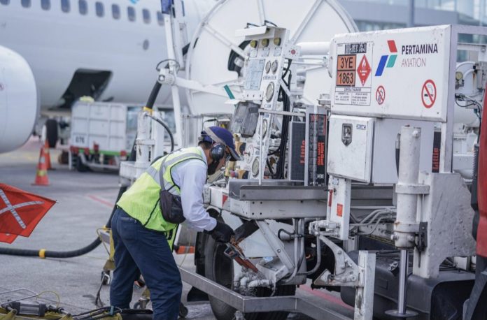 Pertamina memastikan pasokan Avtur mendukung operasional penerbangan di wilayah Sumbagut selama periode mudik Ramadan dan Idulfitri 2026. (Istimewa)