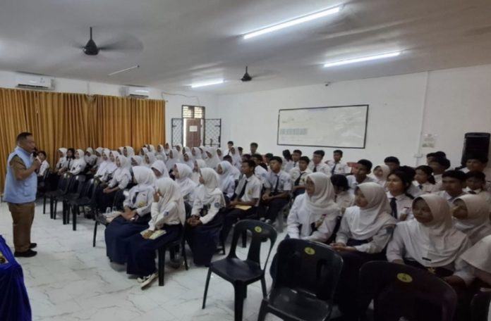Siswa SMPN Batam sambut penyuluhan Nilai-nilai Integritas digelar Inspektorat Daerah Kota Batam, pada hari Senin-Selasa (20-21/4/2026). (Istimewa)