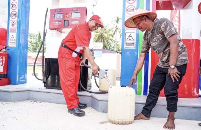 Pertamina meresmikan SPBU Nelayan 18.237.014 Koperasi KNTI Aceh Selatan di Desa Ujong Pulo Rayeuk, Kecamatan Bakongan Timur, Kabupaten Aceh Selatan, Provinsi Aceh. (Istimewa)