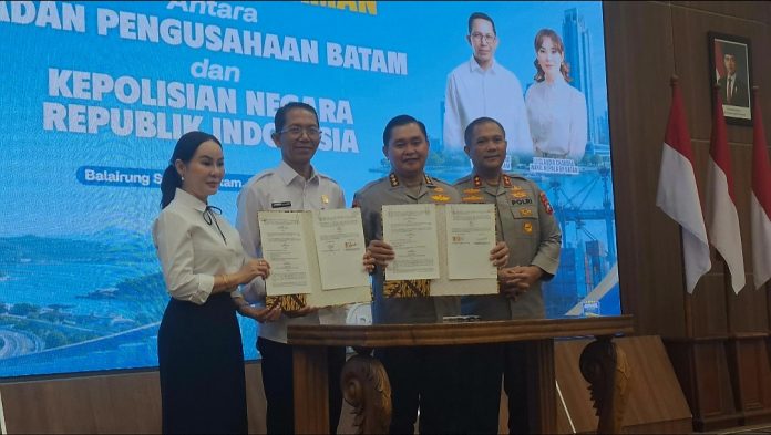BP Batam bersama Polri memperkuat sinergi pengamanan dan penegakan hukum di seluruh wilayah kerja BP Batam. (uly)