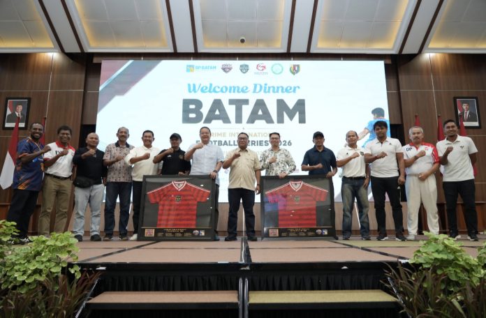 BP Batam menggelar Welcome Dinner Batam Prime International Football Series 2026 di Balairungsari BP Batam, Jumat (21/8/2026). (Humas BP Batam)