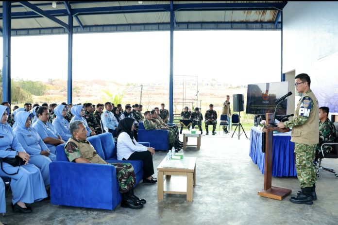 Satgas P4GN TNI AU menggelar sosialisasi sekaligus tes urine terhadap personel Lanud Hang Nadim, Batam, Senin (31/8/2026). (Istimewa)