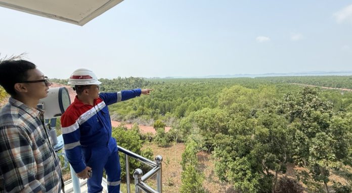 Pematangan lahan di samping Stasiun Gas Panaran jadi perhatian serius karena akses jalan yang terbentuk melintas tepat di atas pipa utama transmisi gas. (uly)