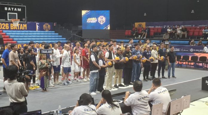 SEABA U17 3x3 Championship 2026 resmi bergulir di HI-Testi Arena, Batam, Sabtu (19/9/2026) malam. (uly)