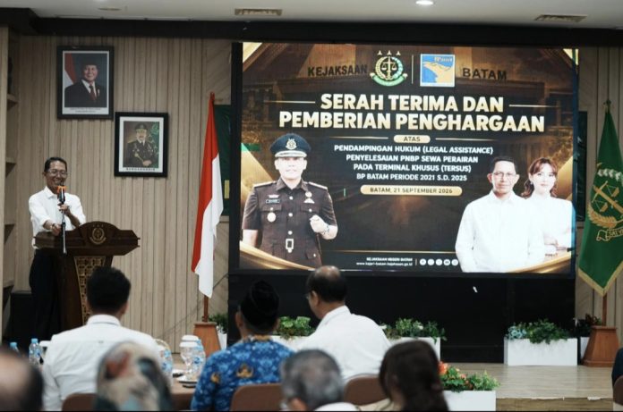 BP bersama Kejaksaan Negeri Batam berhasil menyelesaikan PNBP sewa perairan Terminal Khusus (Tersus) periode 2021–2025 senilai Rp18.820.259.094. (Humas BP Batam)