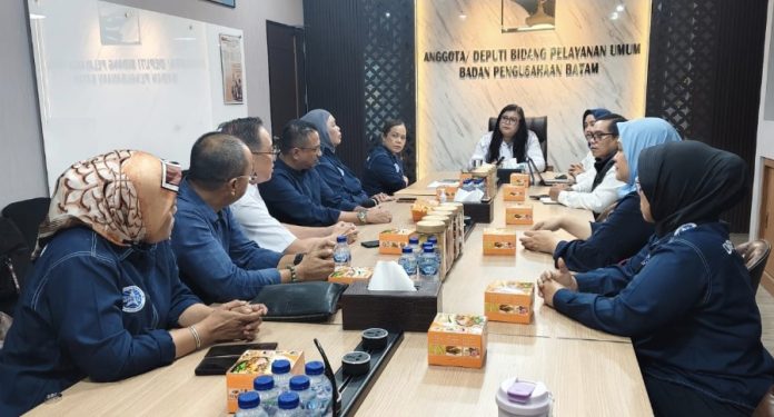 DPD ASITA Kepulauan Riau bertemu dengan Deputi Bidang Pelayanan Umum BP Batam Ariastuty, Selasa (29/9/2026) (uly)